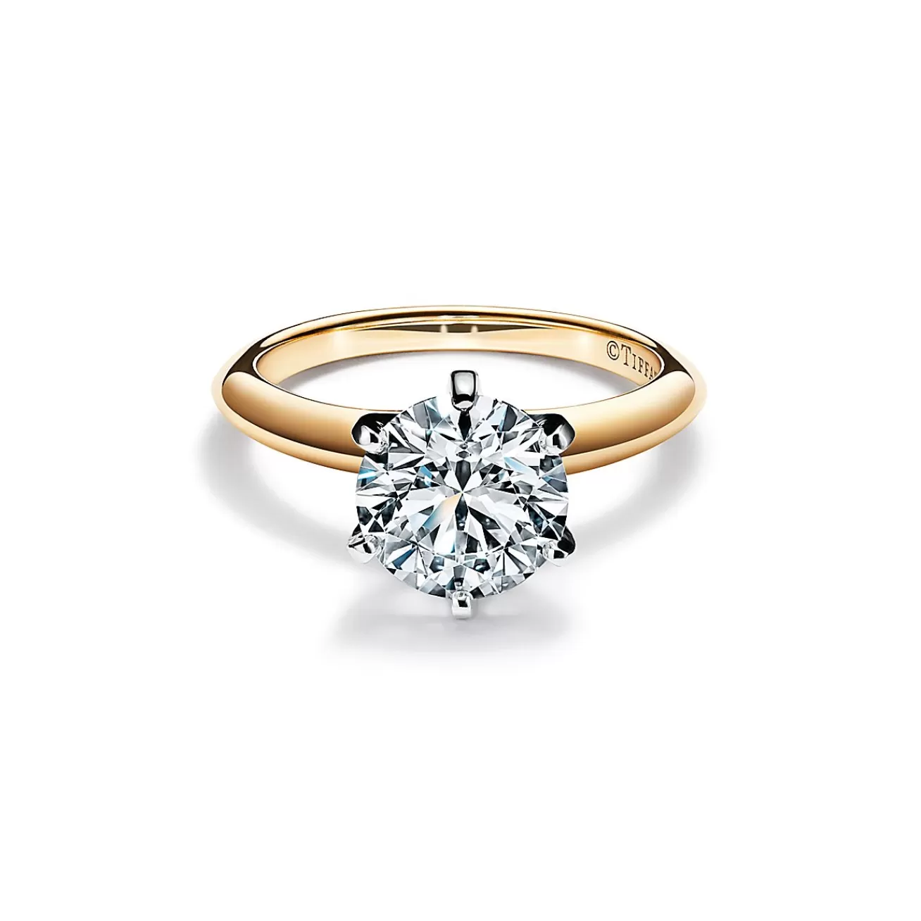 Tiffany & Co. Round | The Tiffany® Setting Engagement Ring in 18k Yellow Gold