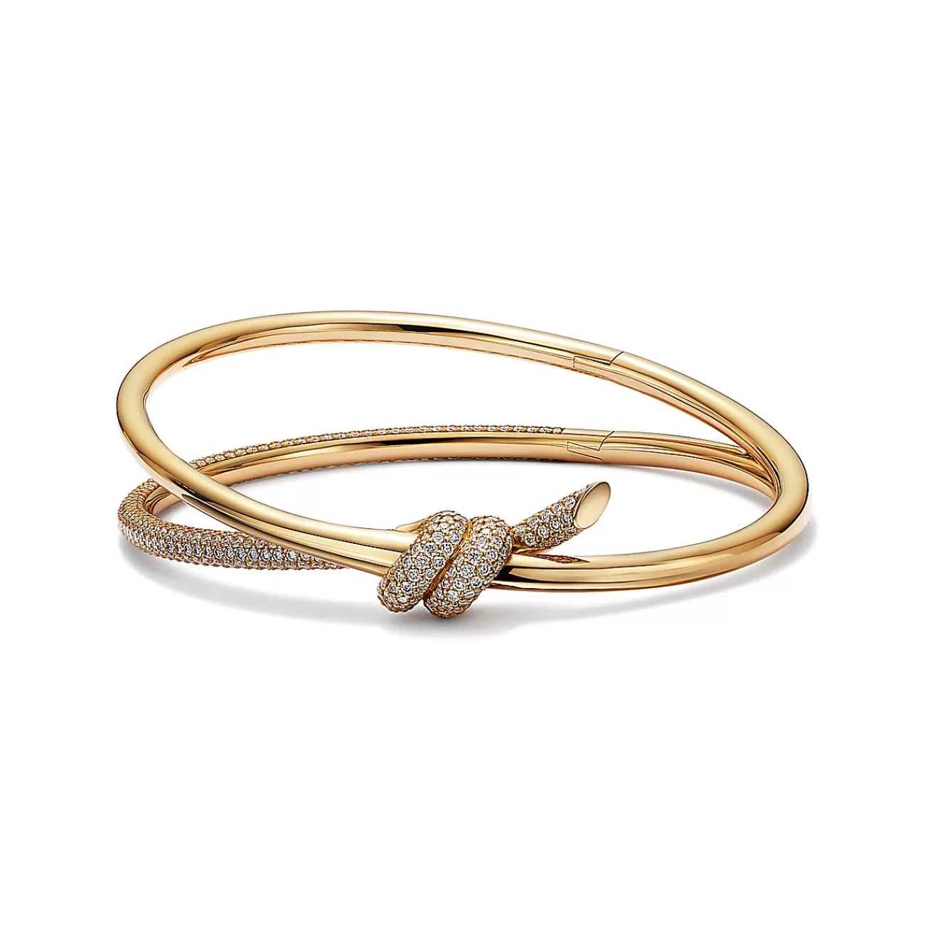 Tiffany & Co. Bracelets | Tiffany Knot Double Row Hinged Bangle