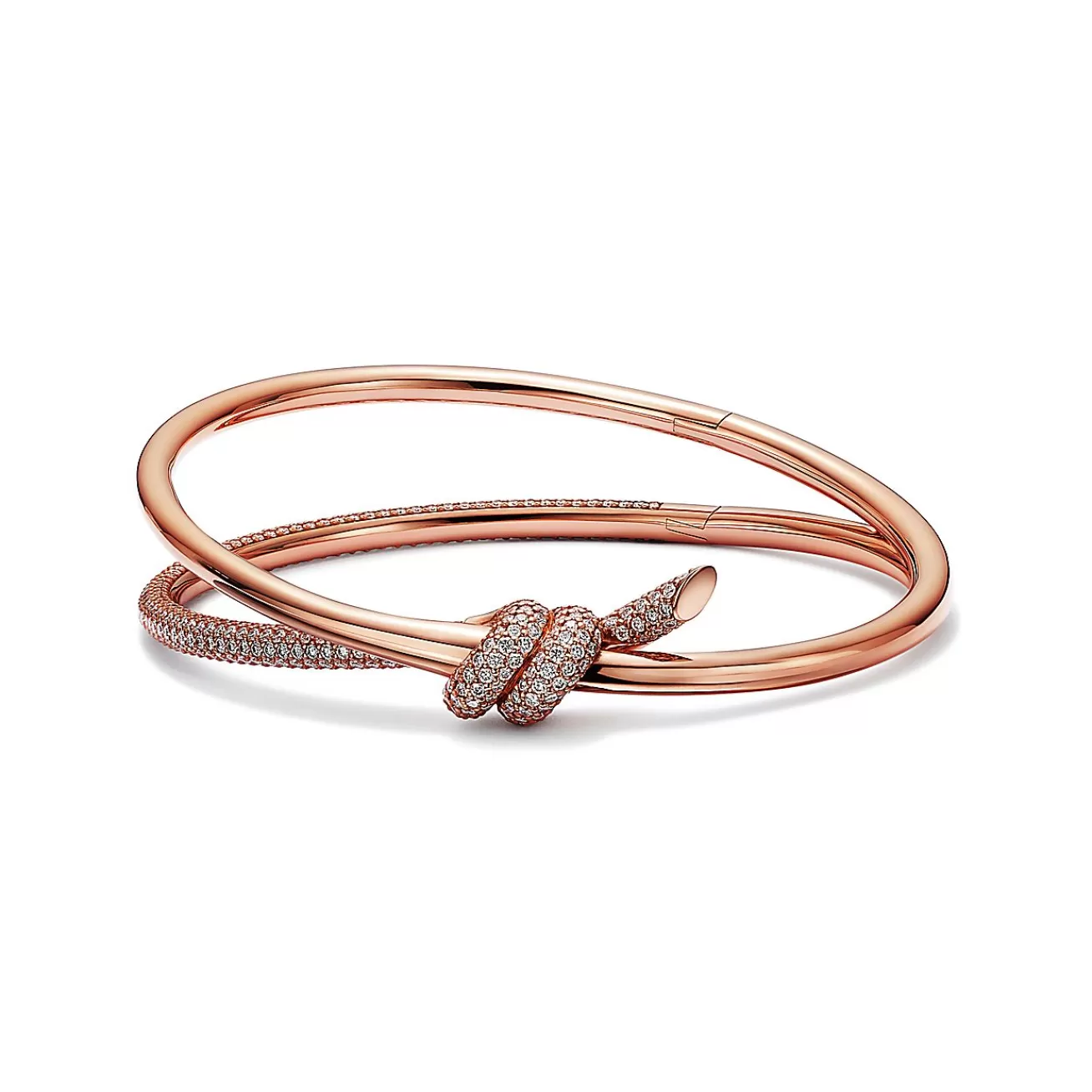 Tiffany & Co. Bracelets | Tiffany Knot Double Row Hinged Bangle