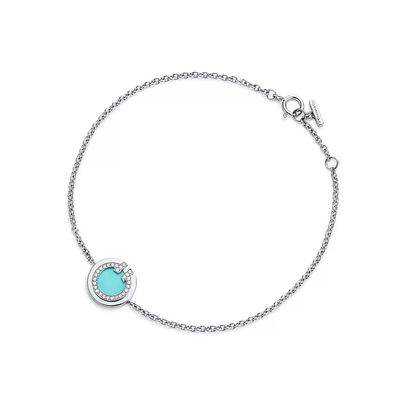 Tiffany & Co. Bracelets | Tiffany T Diamond and Turquoise Circle Bracelet