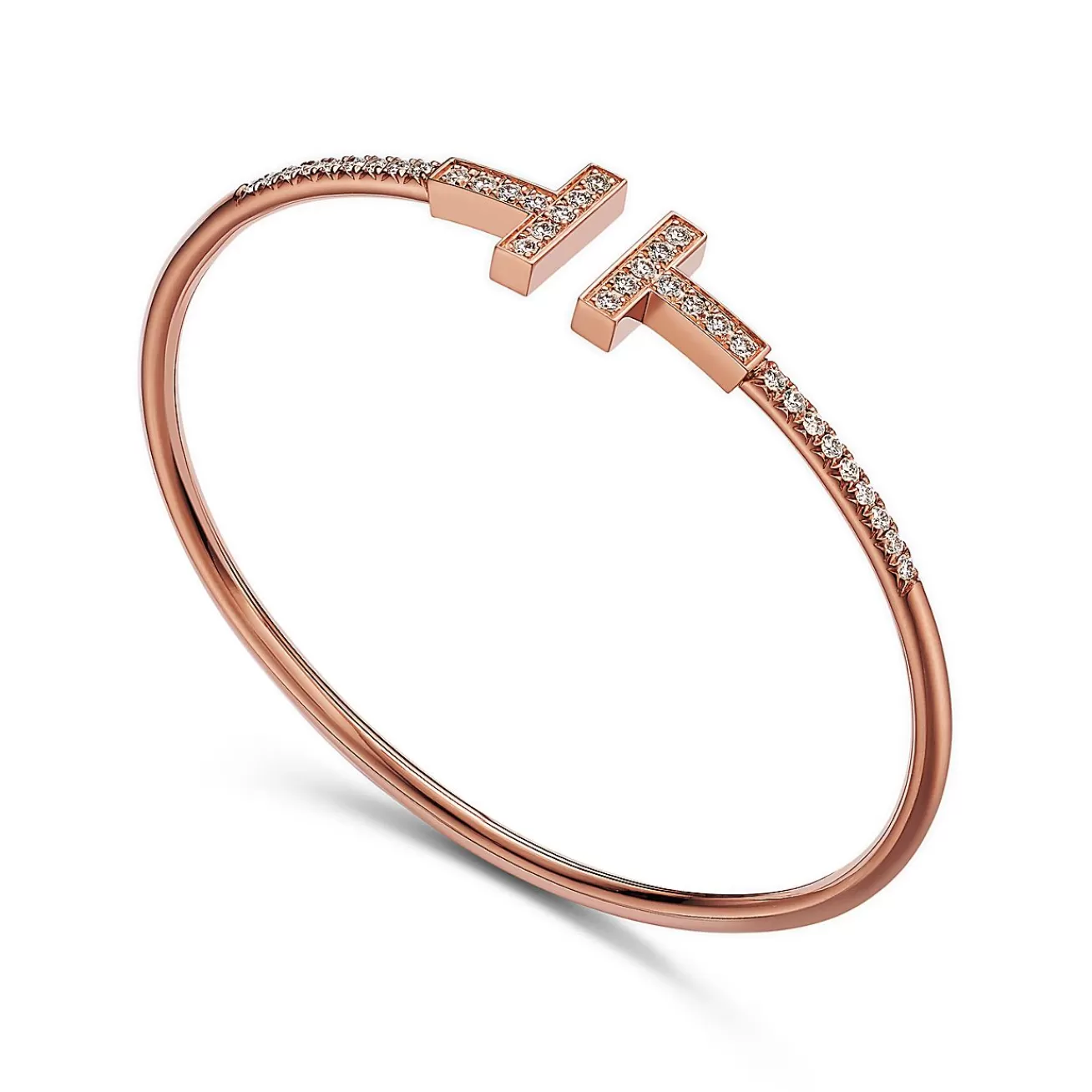 Tiffany & Co. Bracelets | Tiffany T Pavé Diamond Wire Bangle