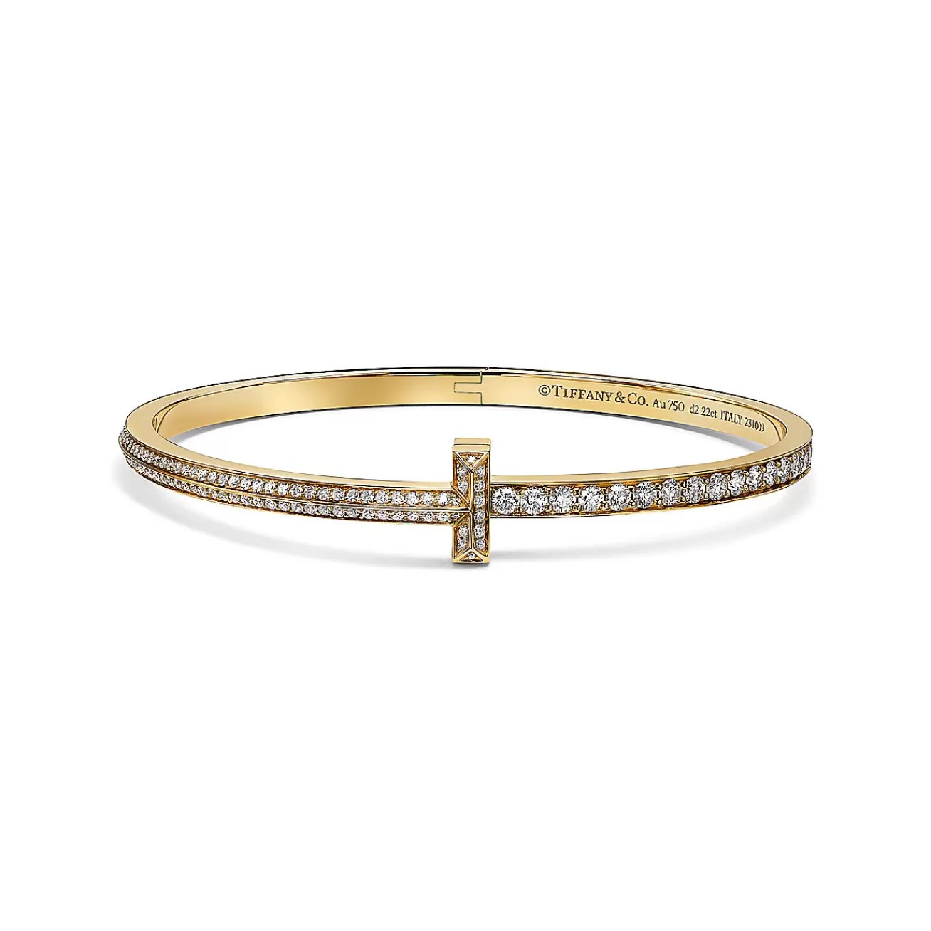 Tiffany & Co. Bracelets | Men'S Jewelry | Tiffany T T1 Narrow Pavé Diamond Hinged Bangle