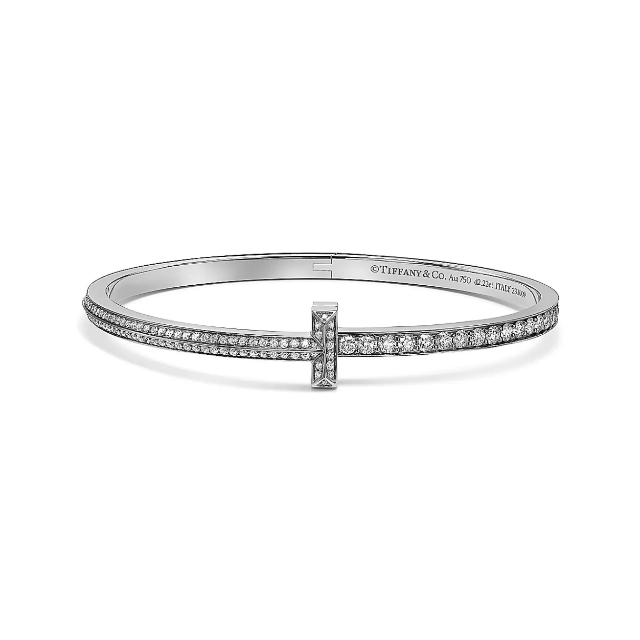 Tiffany & Co. Bracelets | Men'S Jewelry | Tiffany T T1 Narrow Pavé Diamond Hinged Bangle