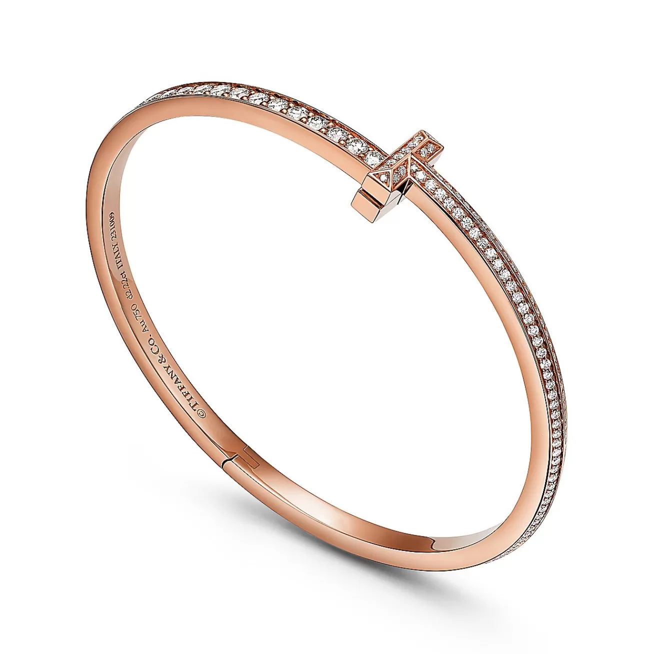 Tiffany & Co. Bracelets | Tiffany T T1 Narrow Pavé Diamond Hinged Bangle