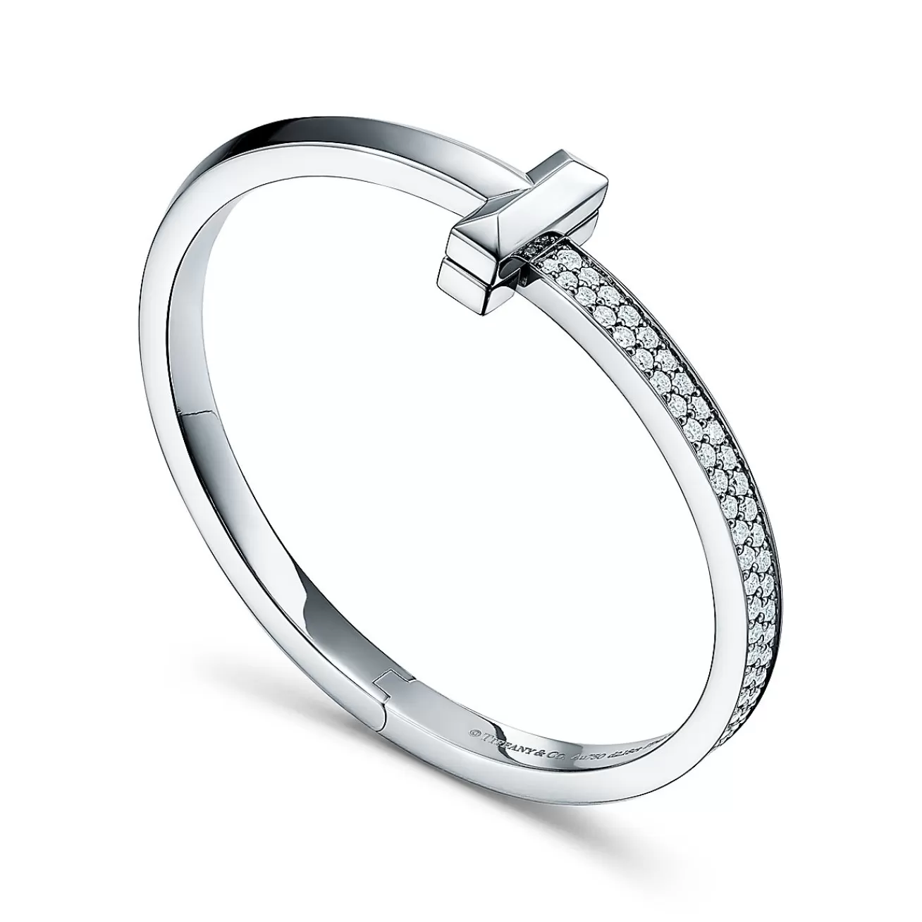 Tiffany & Co. Bracelets | Men'S Jewelry | Tiffany T T1 Wide Diamond Hinged Bangle