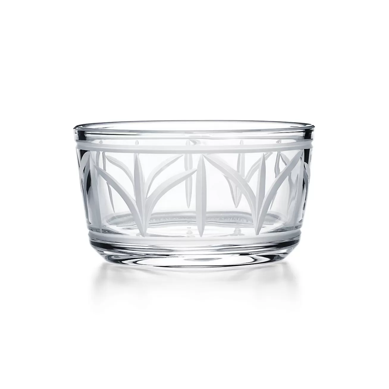 Tiffany & Co. Decor | Wheat Leaf Round Bowl in Crystal Glass